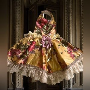 Her Royal Highness Portrait Dog Couture Gown Dress 👑